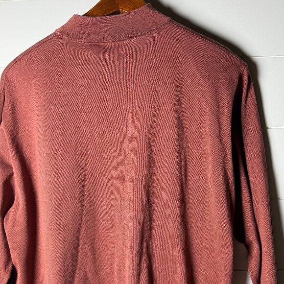 St. Croix Knits Classic Mock Neck Sweater Pullover Lightweight Medium - Picture 5 of 7